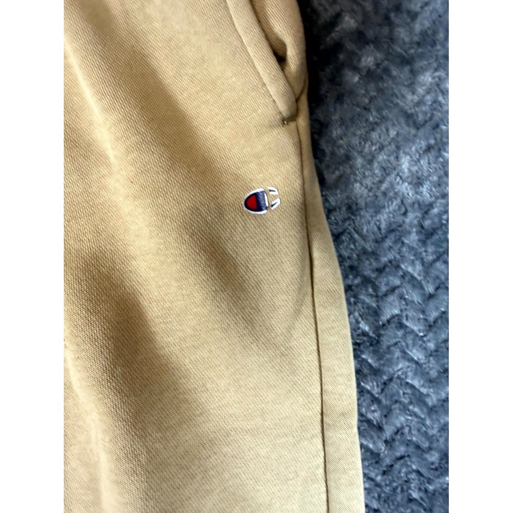 Champion Sweatpants Boys Large 14/16 Tan Graphic Logo Fleece Lined High Rise - Picture 5 of 9